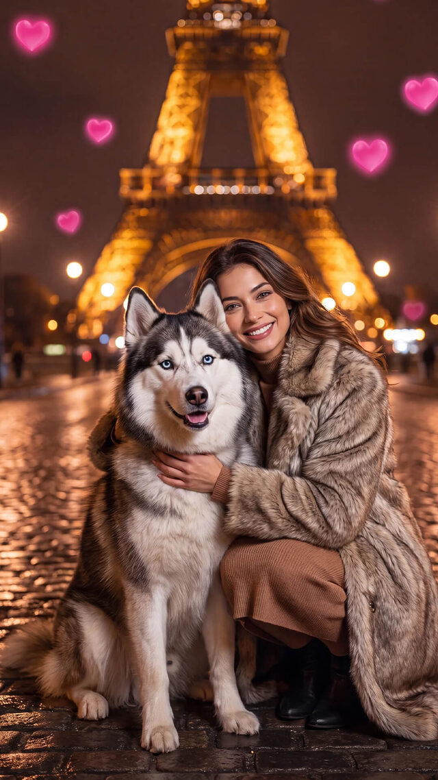 Nina and her golden retriever Loki